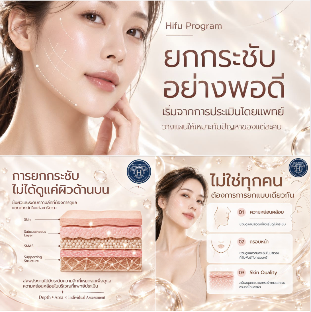 HIFU PROGRAM — ยกกระชับอย่างพอดี ในแบบที่เหมาะกับคุณ