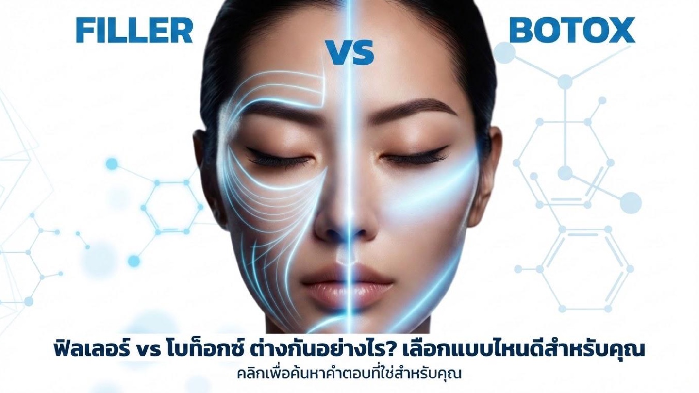 ฟิลเลอร์ vs โบท็อกซ์ ต่างกันอย่างไร? เลือกแบบไหนดีสำหรับคุณ